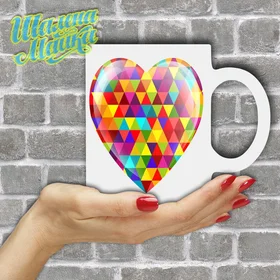 Прикольные кружки: Love 200 Сердце цветное